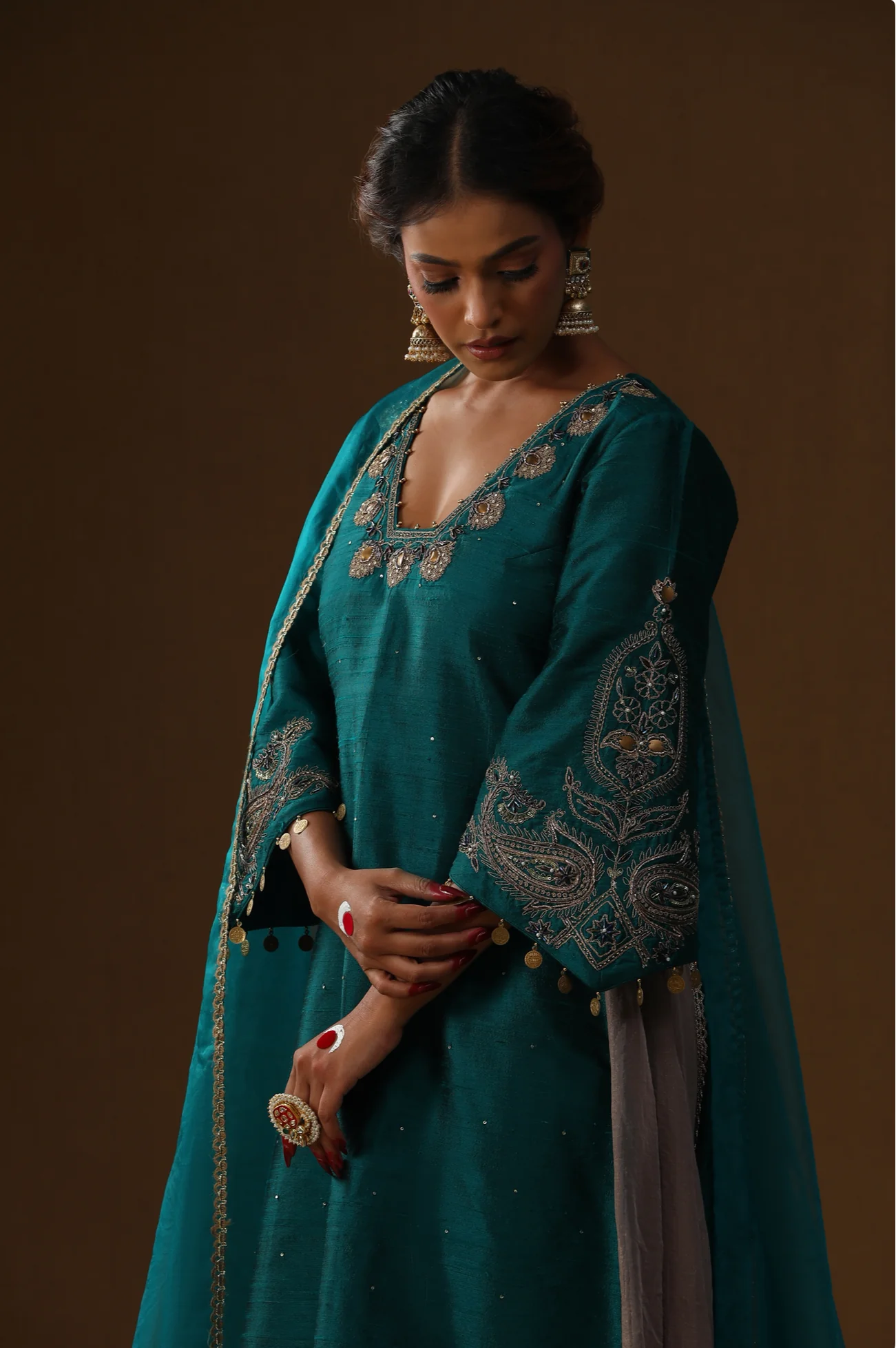 Ambar phool embroidered suit set - Image 3