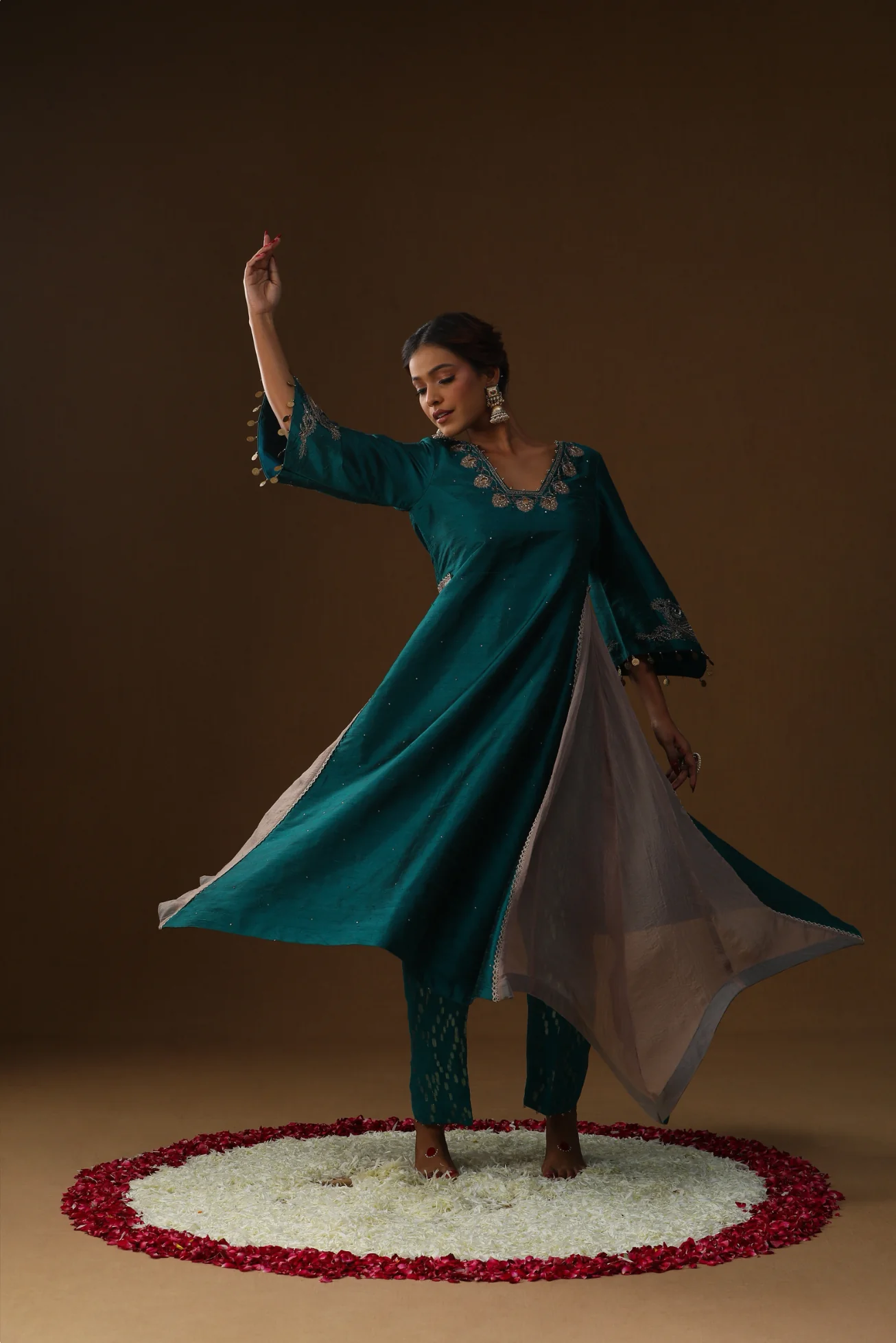Ambar phool embroidered suit set - Image 4