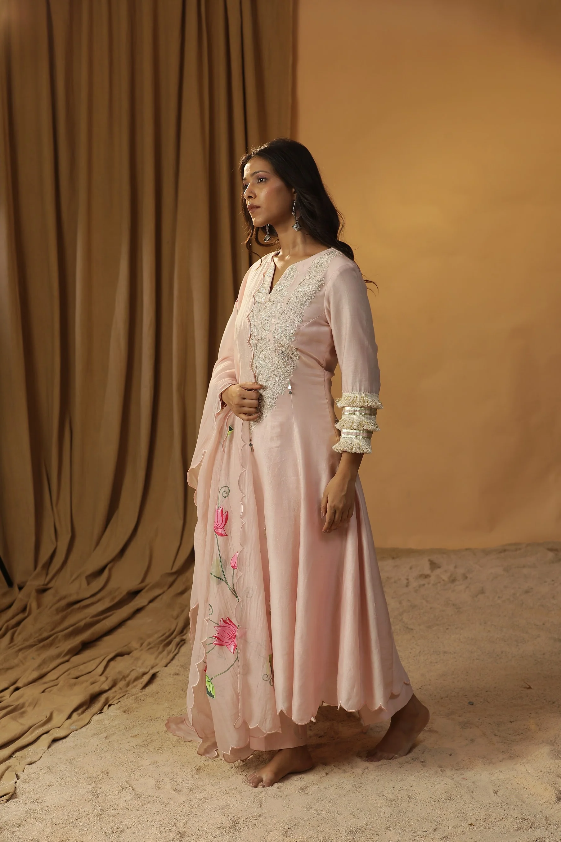 Baby pink A-line suit set - Image 3