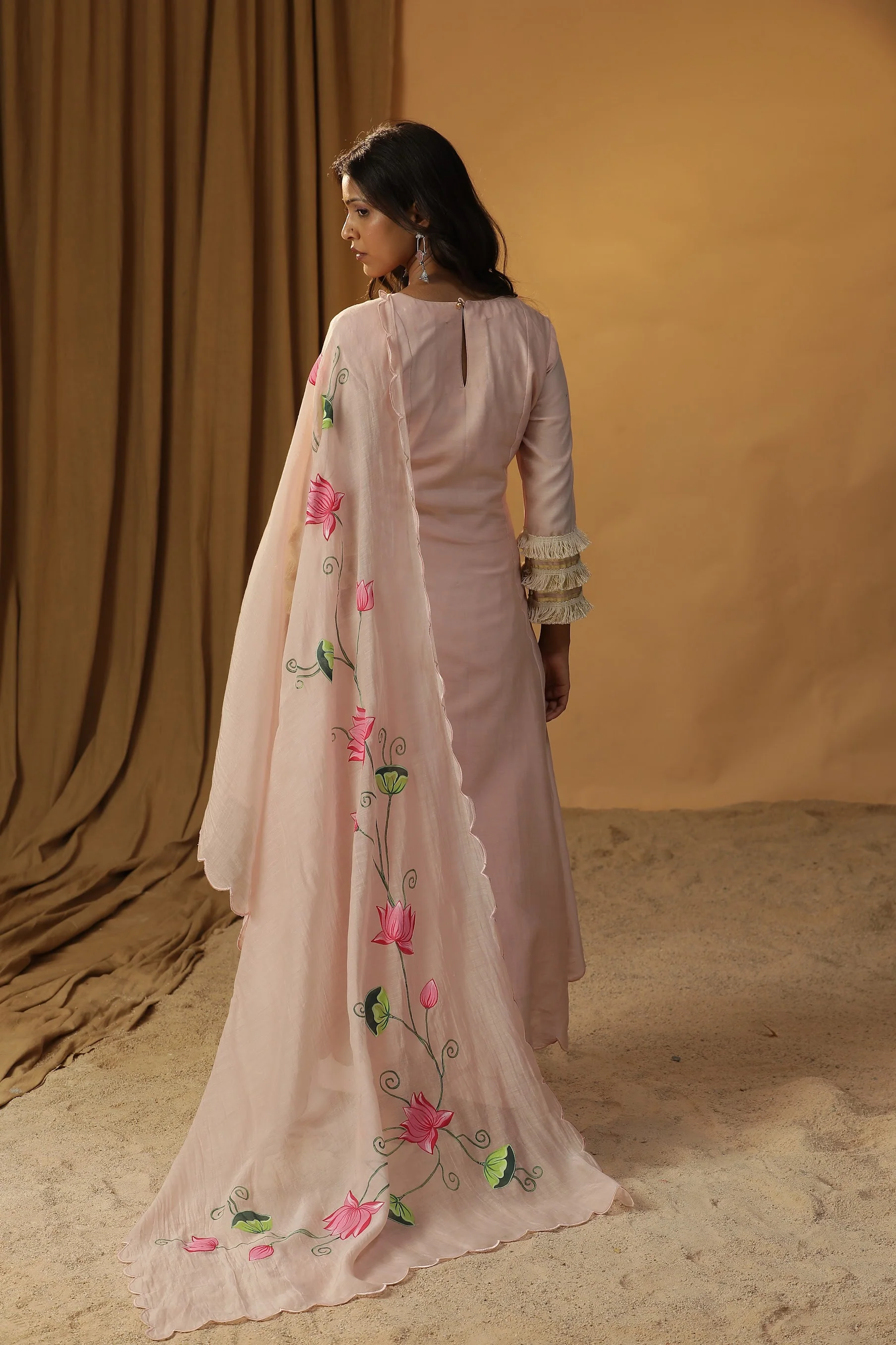 Baby pink A-line suit set - Image 4