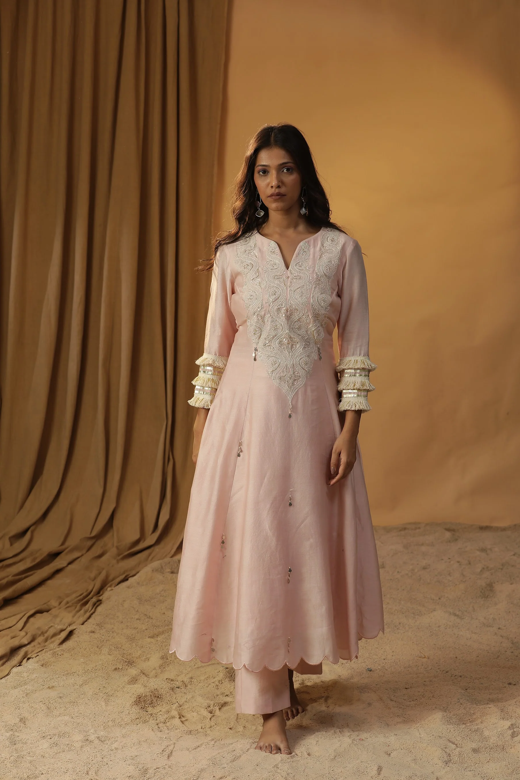 Baby pink A-line suit set - Image 6