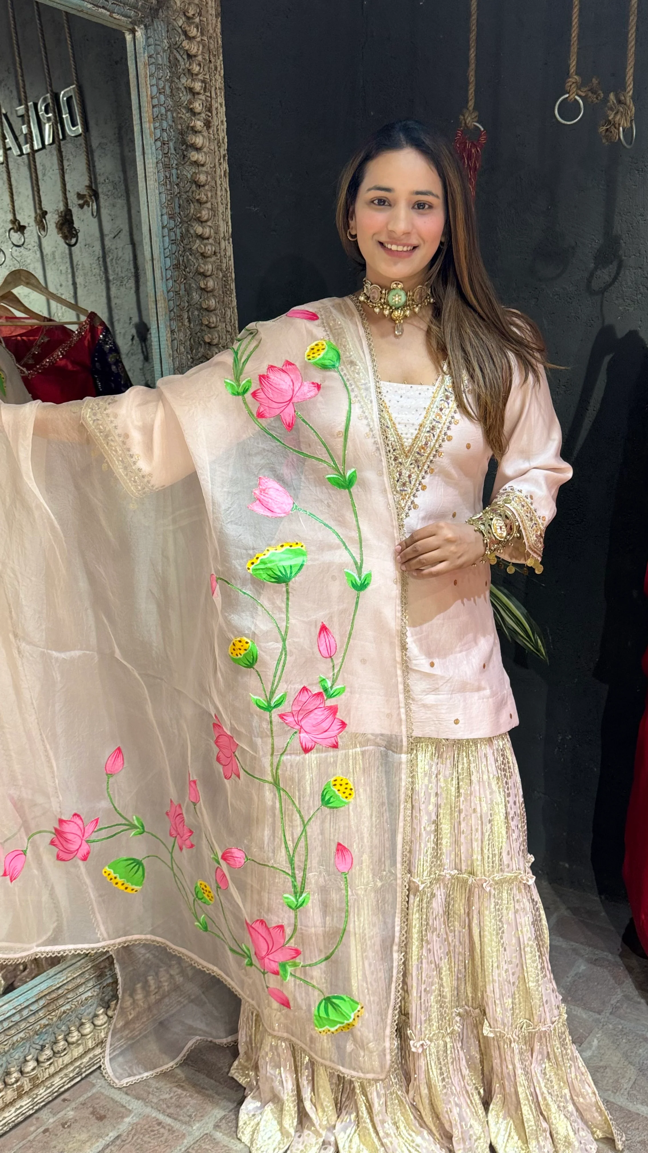 Baby Pink Kamal Garara Set