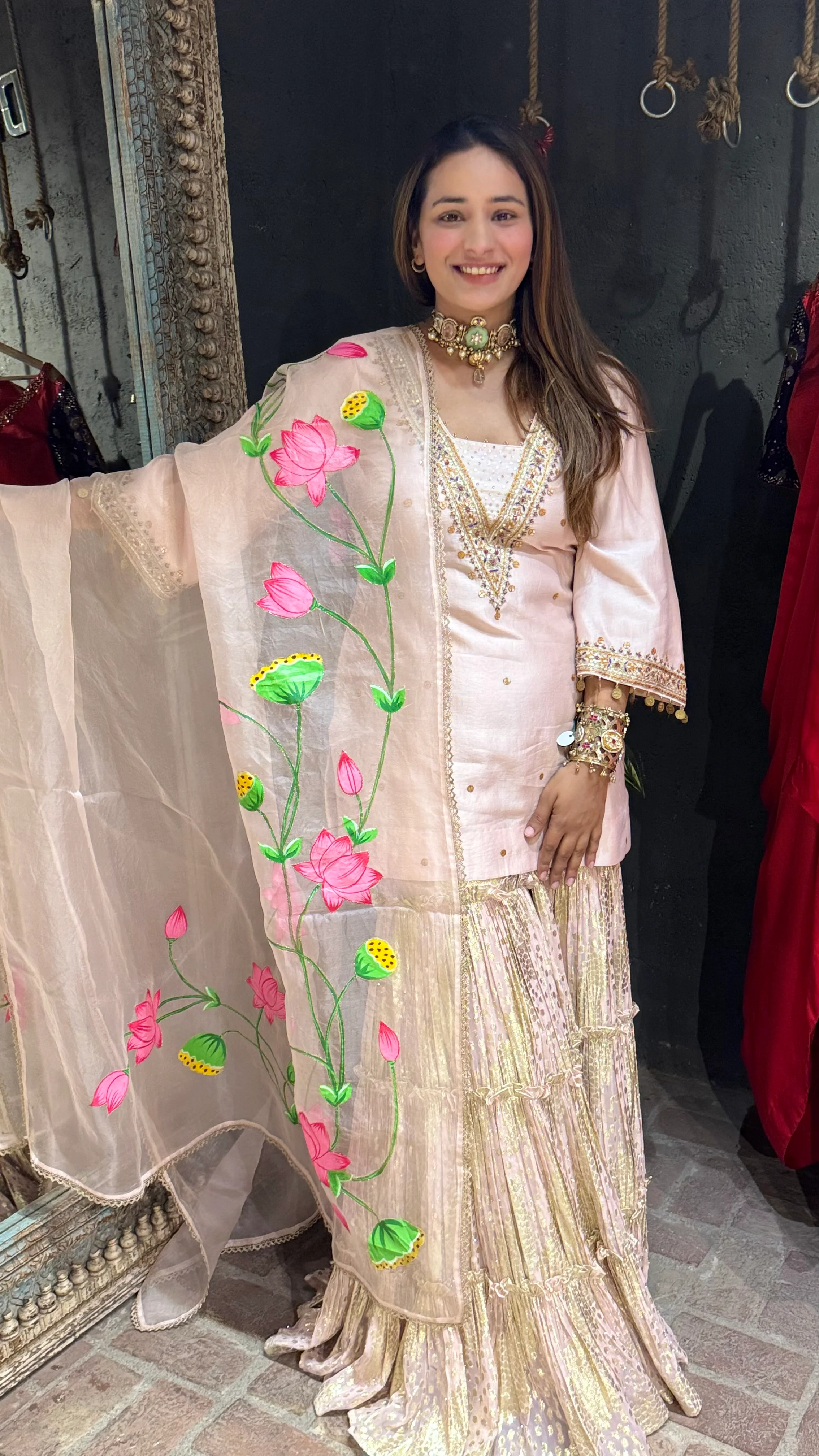 Baby Pink Kamal Garara Set - Image 2