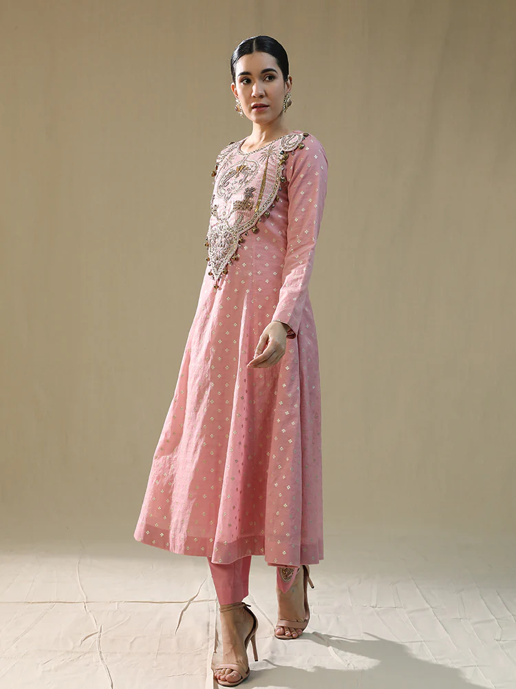 Baby pink kastoori self suit set - Image 4