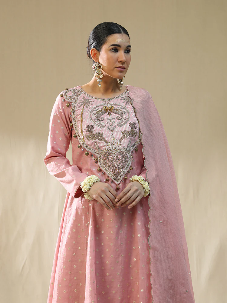 Baby pink kastoori self suit set - Image 5