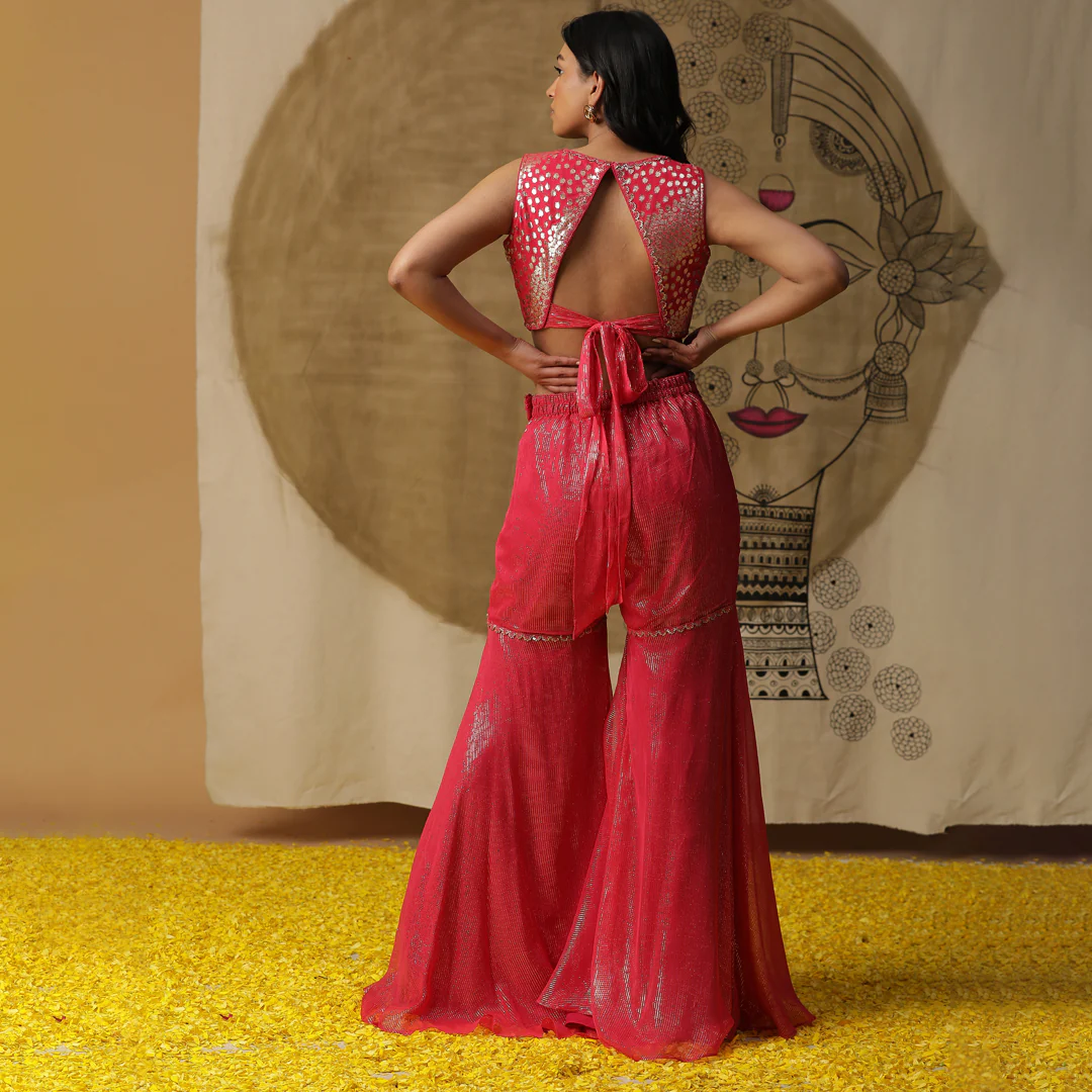 Coral palazzo set - Image 4