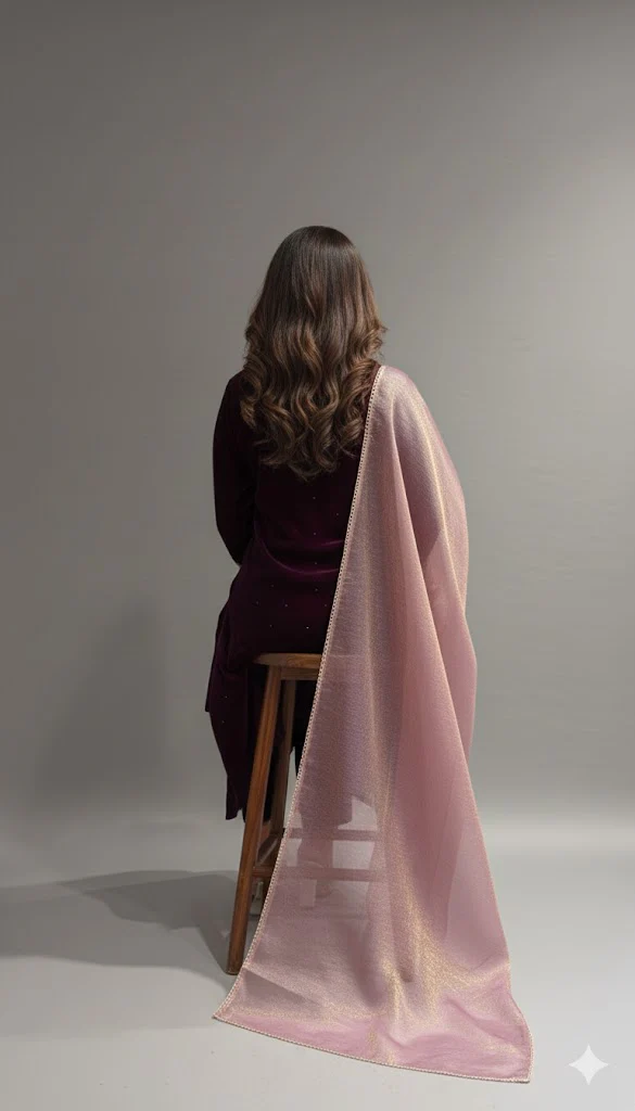 Laal-e-Ruh Velvet Suit Set - Image 3