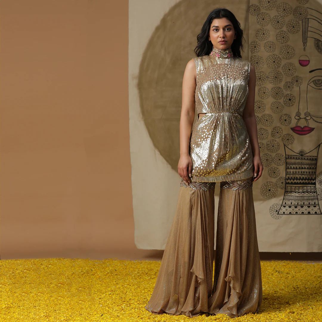 Dusty gold palazoo set
