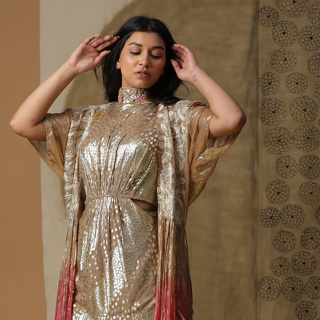 Dusty gold palazoo set - Image 2