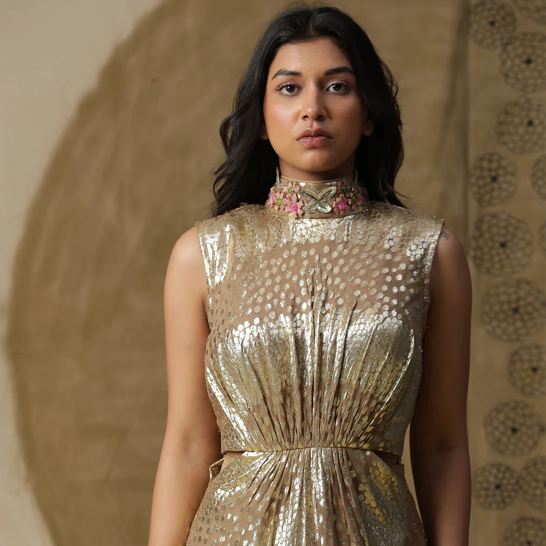 Dusty gold palazoo set - Image 3