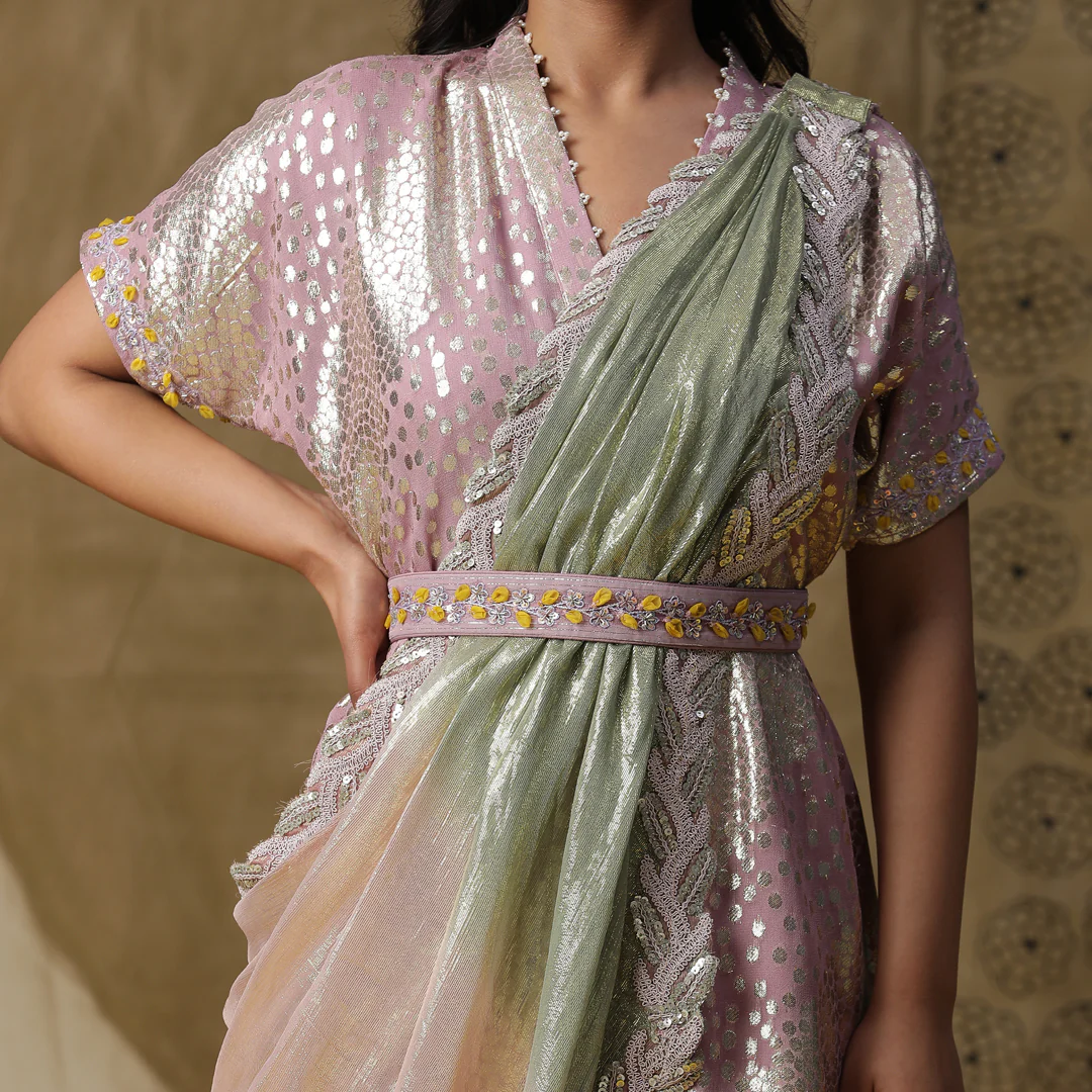 Dusty pink kurta set - Image 3