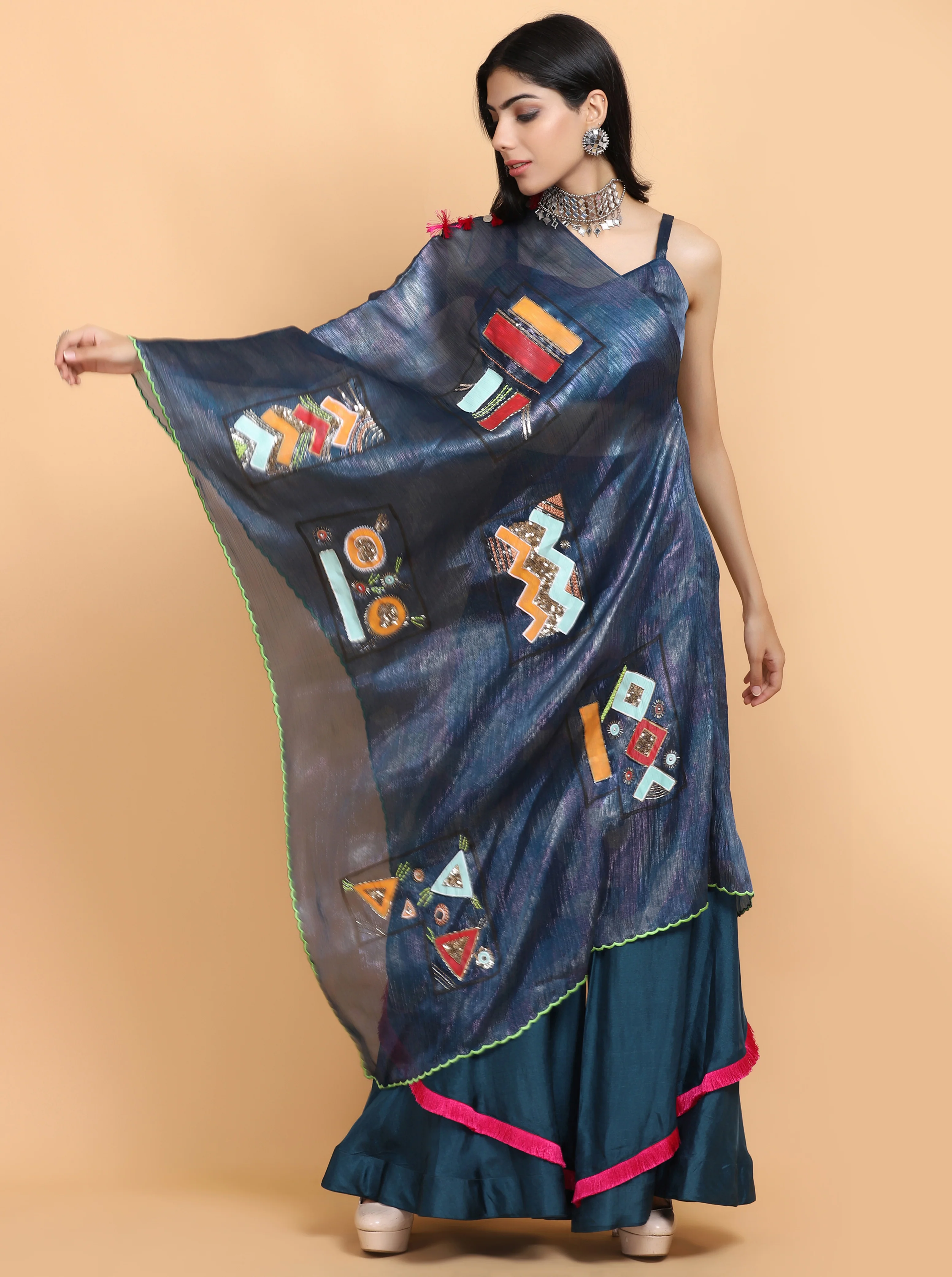 Electric blue handpainted info set - Image 2