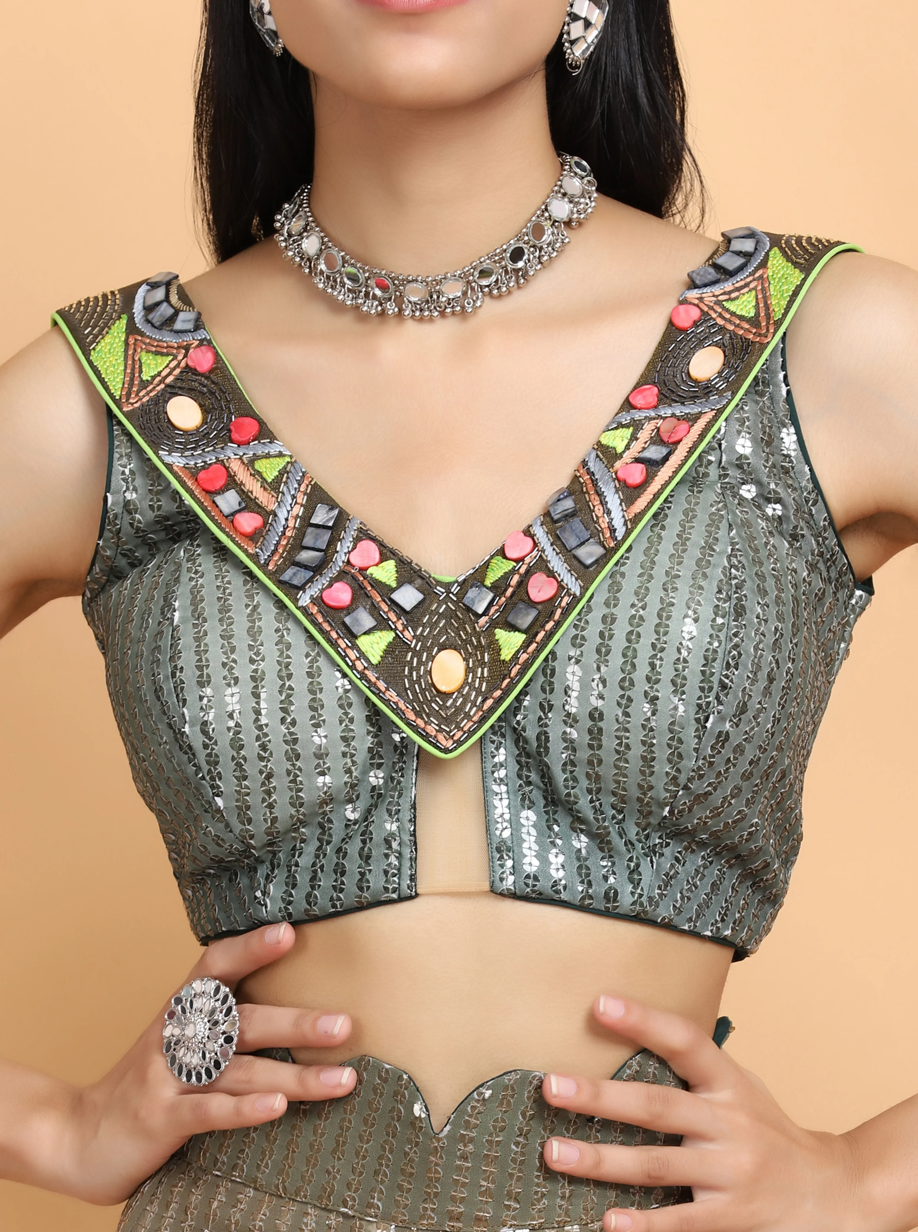 Ritu Rathee in emerald green cheap thrills cape set - Image 5