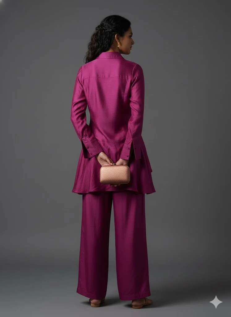 Festi fuchsia handpainted shirt - Image 4