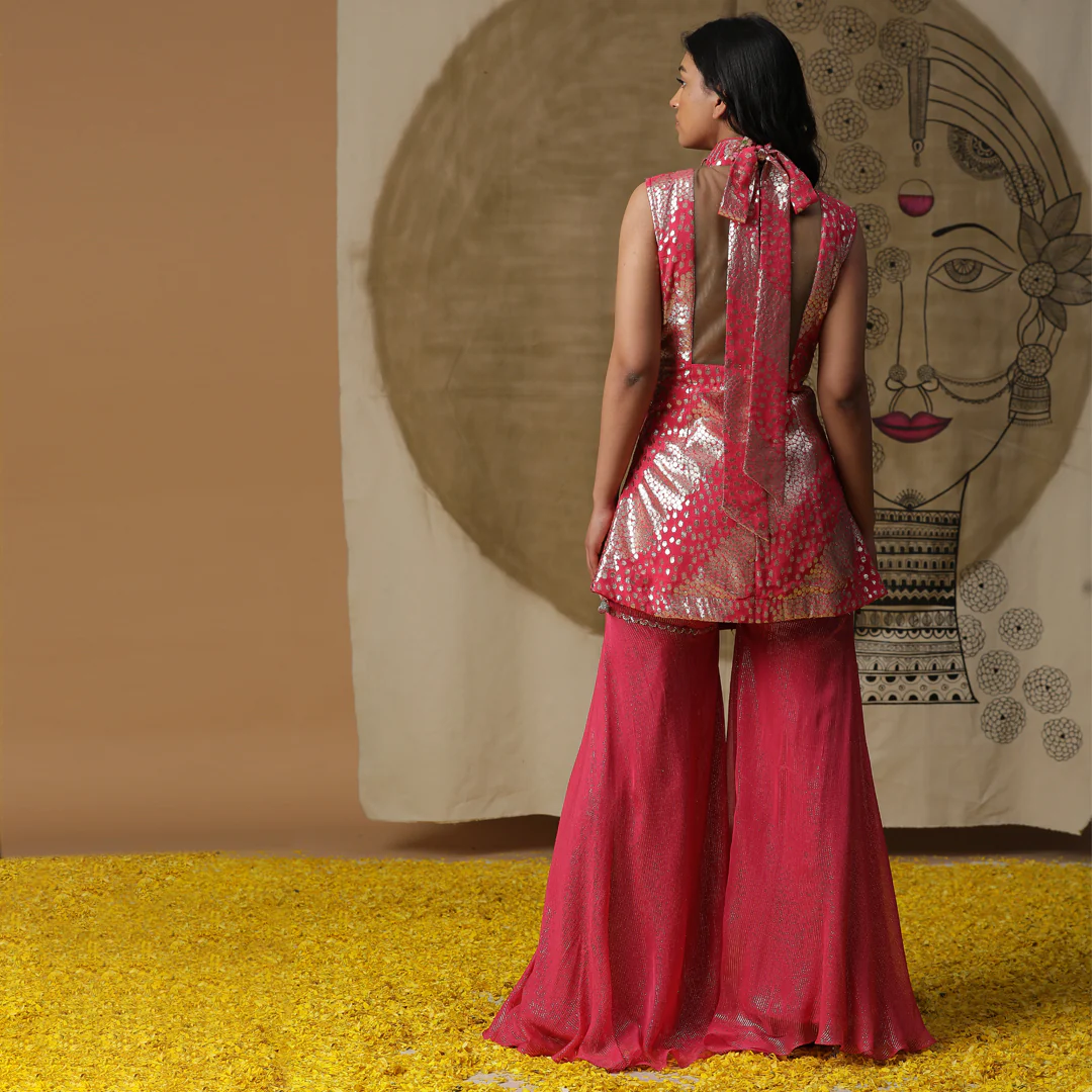Fuchsia pink plazoo set - Image 4