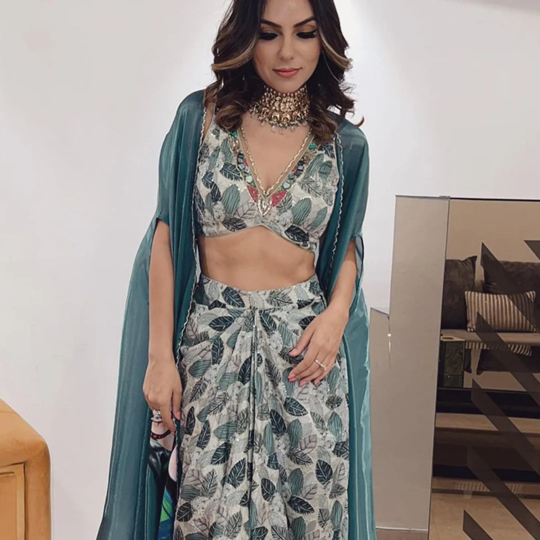 Gauri in turquoise blue cheap thrills set - Image 2