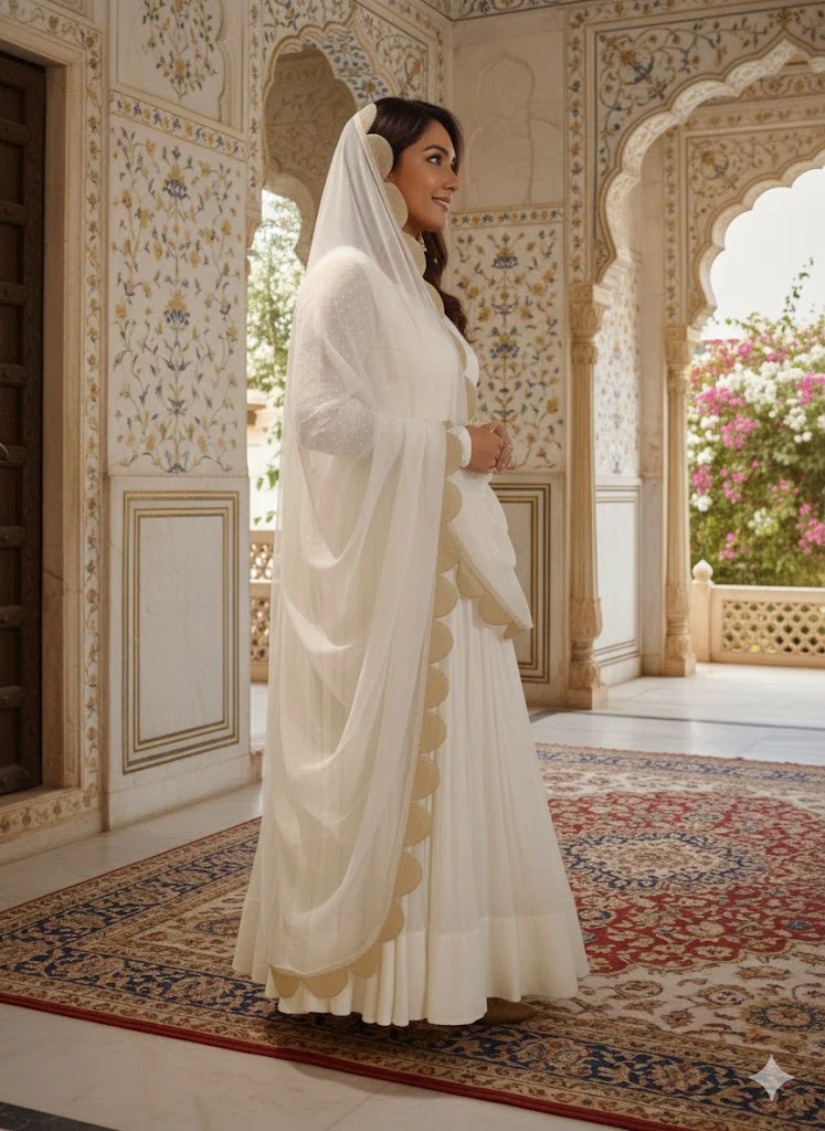 Golden Hour Border Anarkali Suit Set - Image 3
