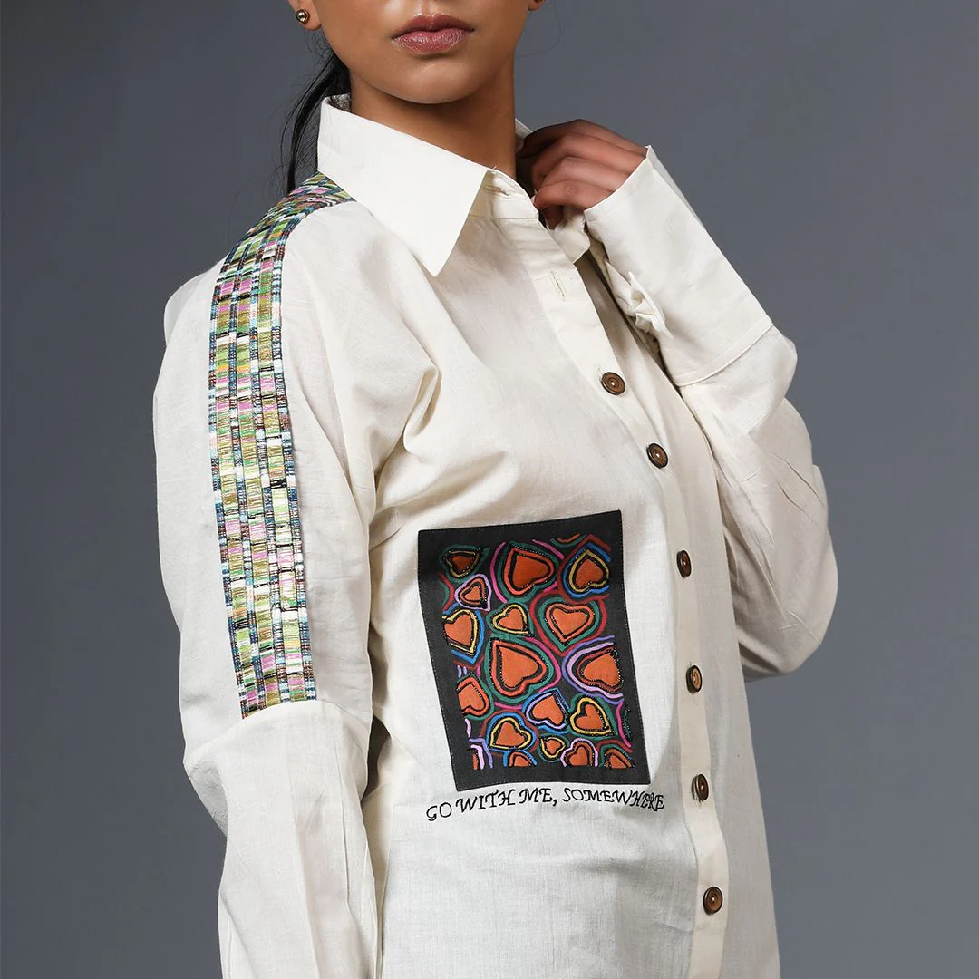 Handcrafted Ivory Shirt - Image 3