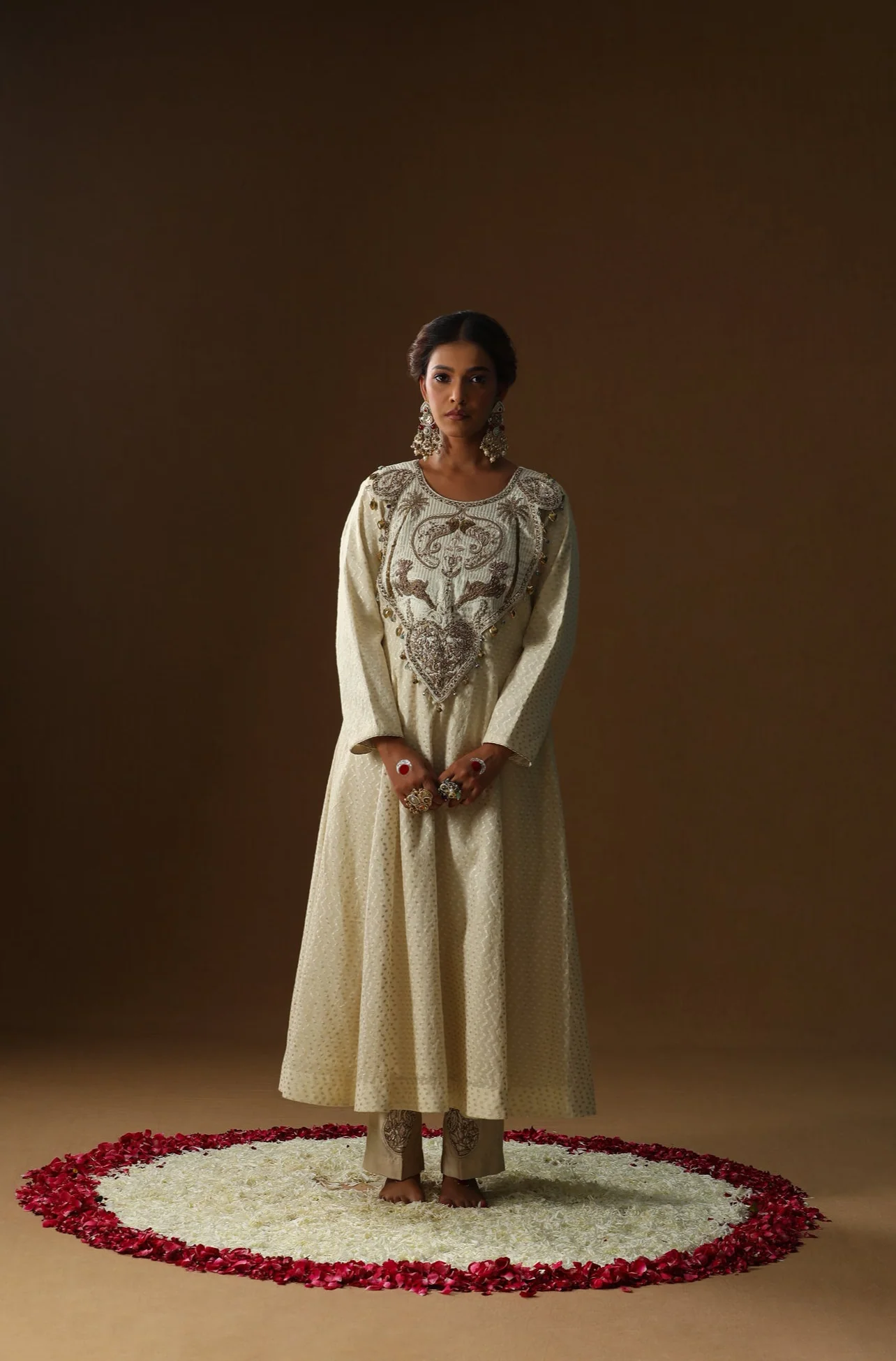 Ivory kastoori self suit set - Image 5