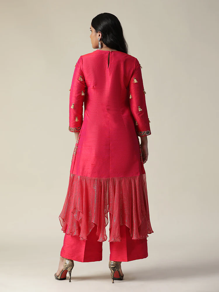 La rosa raw silk tunic set - Image 6