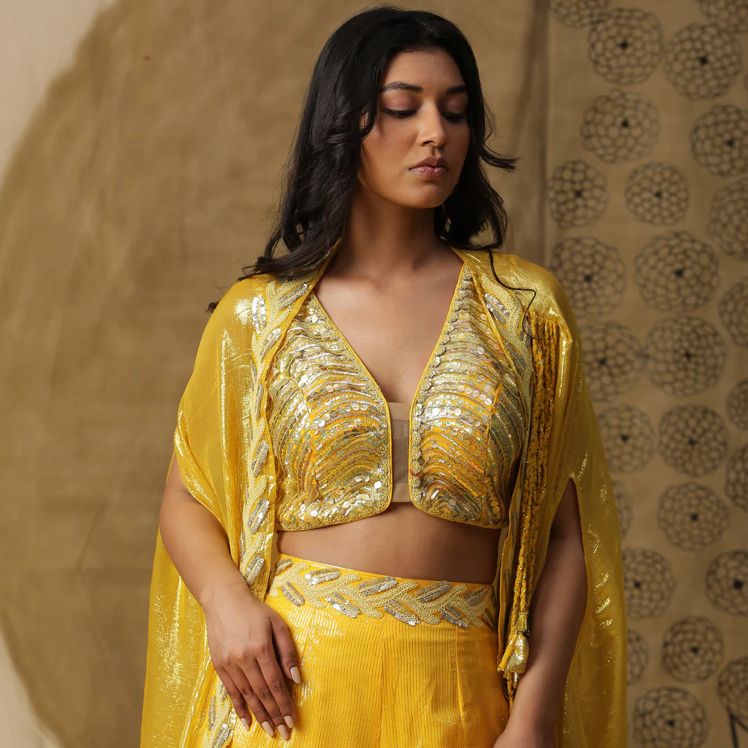 Lemon yellow cape set - Image 3