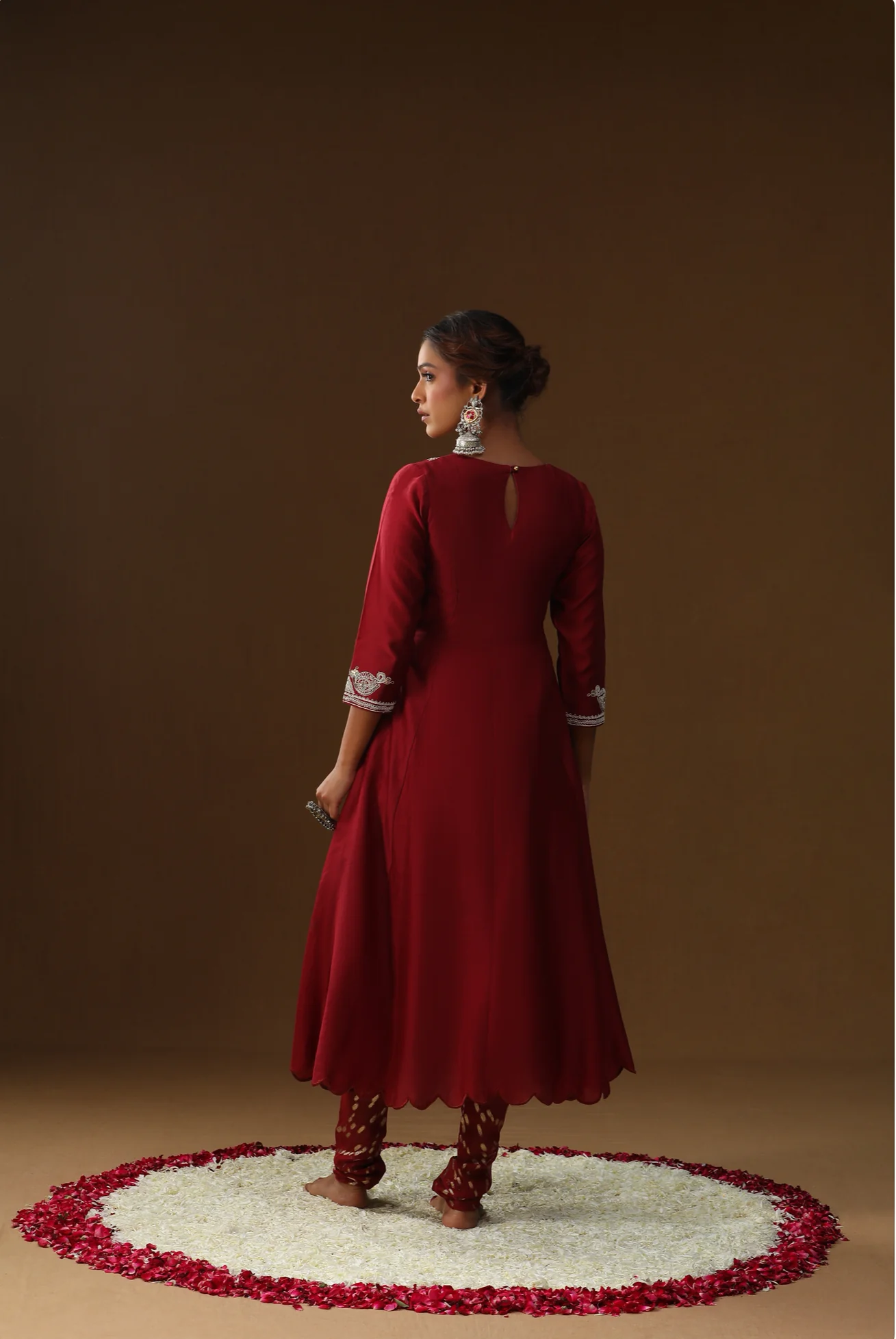Mehroon custom letter handpainted kurta set - Image 5