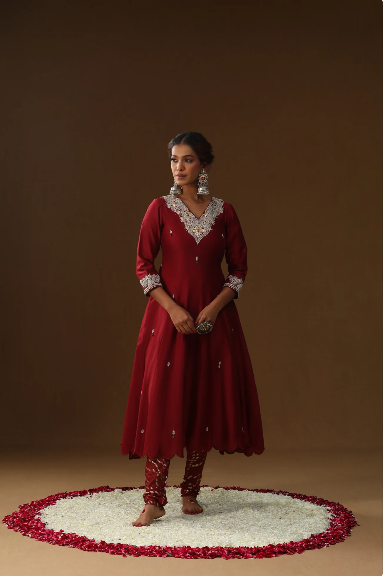 Mehroon custom letter handpainted kurta set - Image 6