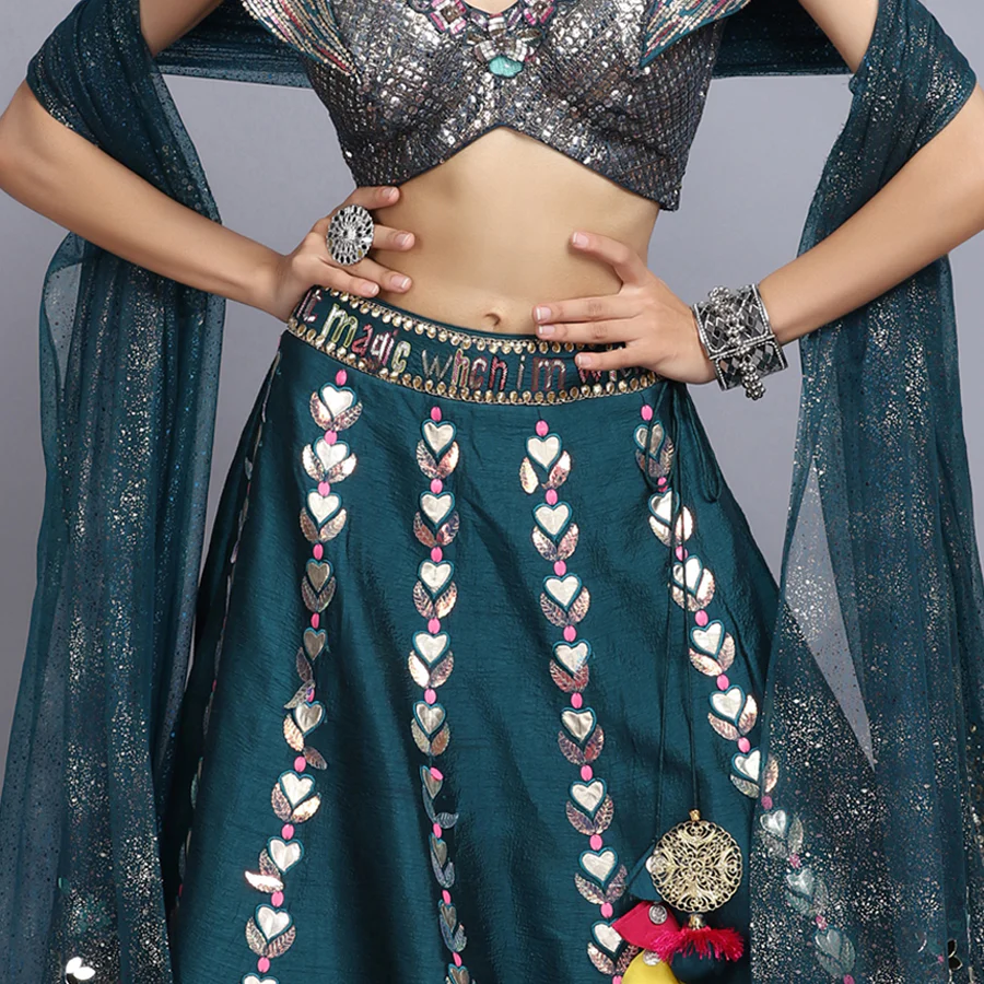Kashmeera Shah in modern baraat handpainted lehenga set - Image 9