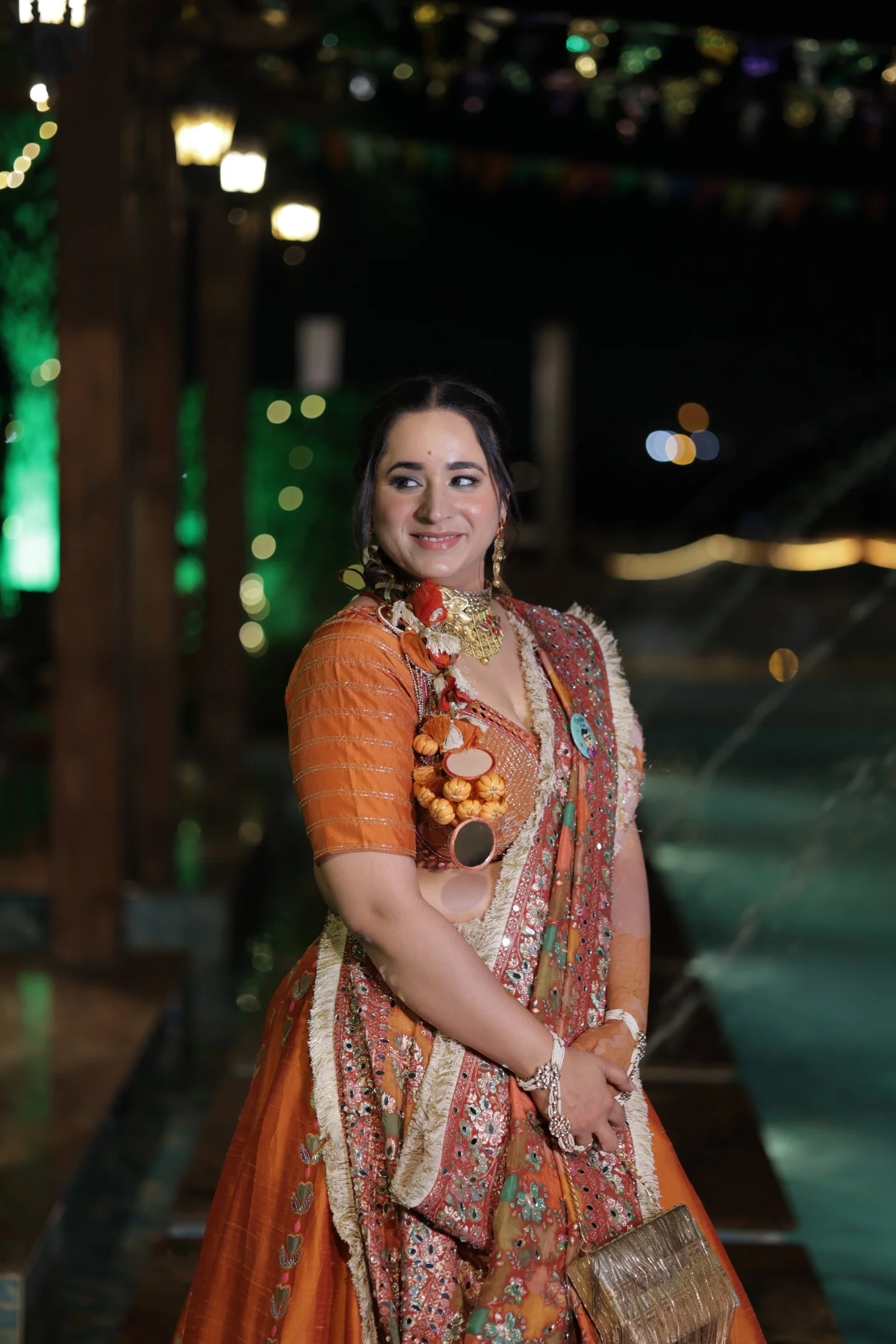 Modern Baraat Lehnga In Burnt Orange - Image 5