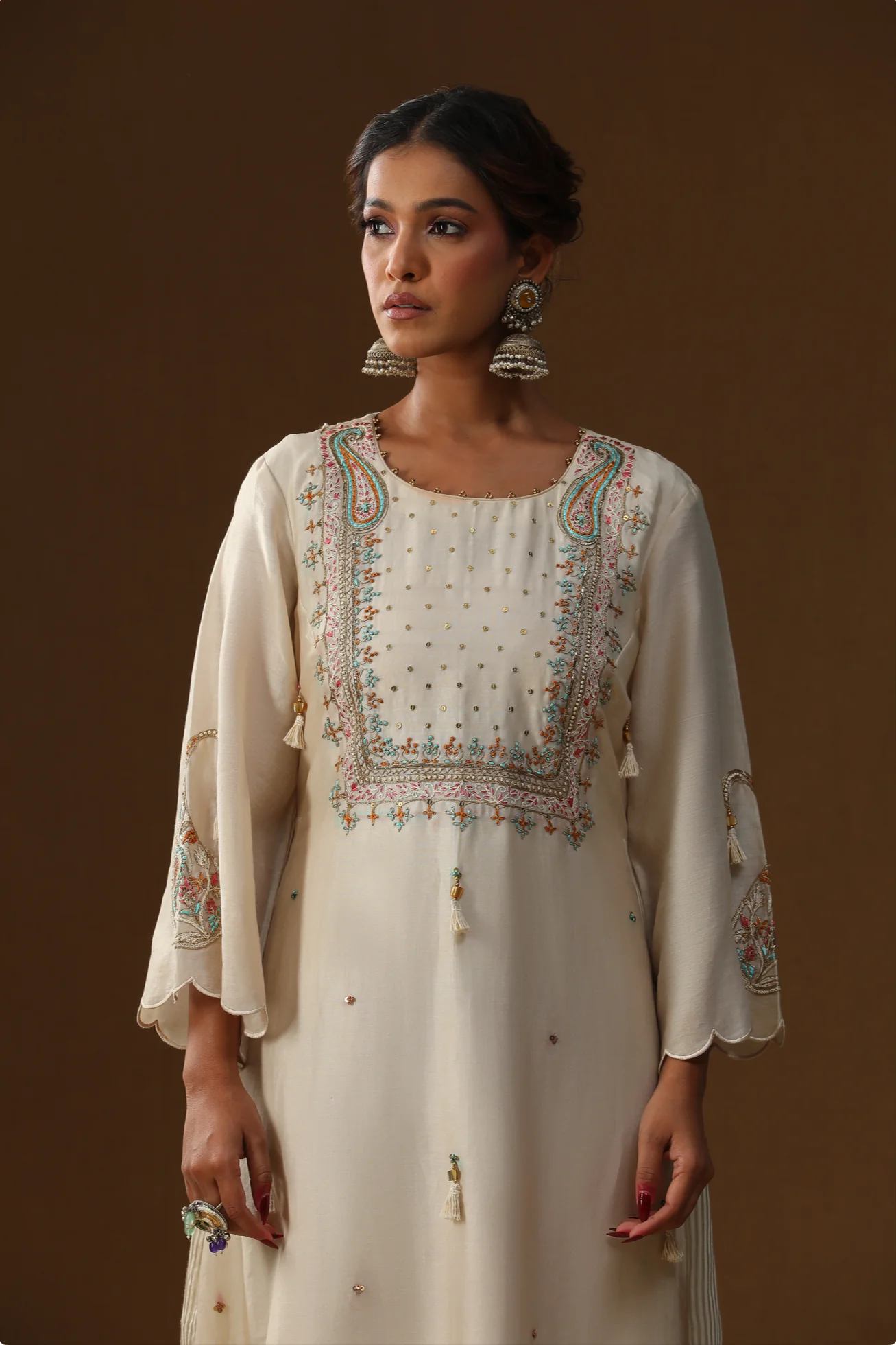 Off white square shape suit set - Image 3