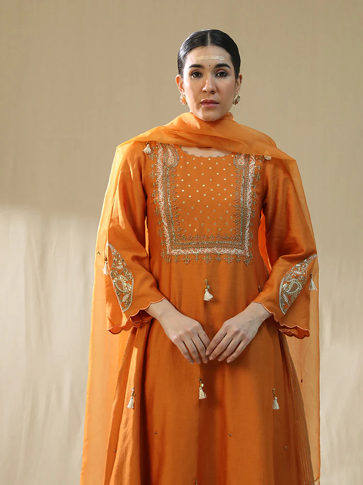 Orange A line suit set - Image 3
