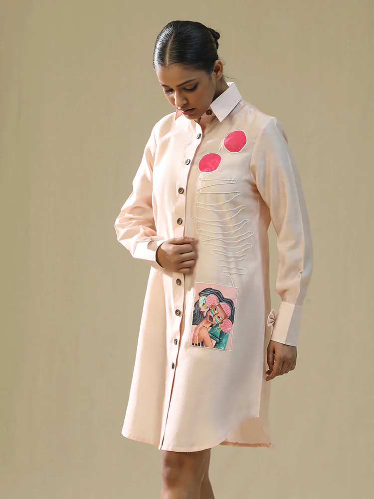 Sand dollar handpainted shirt - Image 3