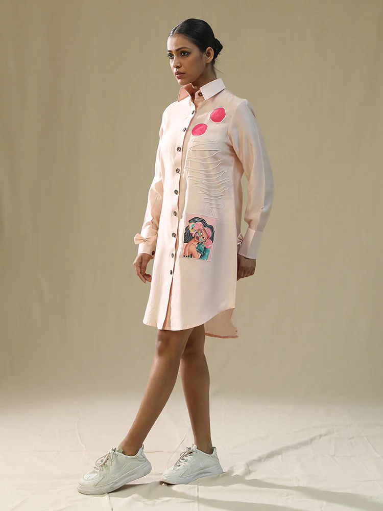 Sand dollar handpainted shirt - Image 5