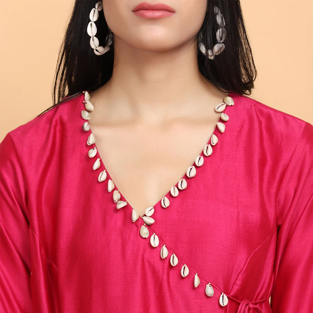 Bhagyashree in pink angrakha suit set - Image 5
