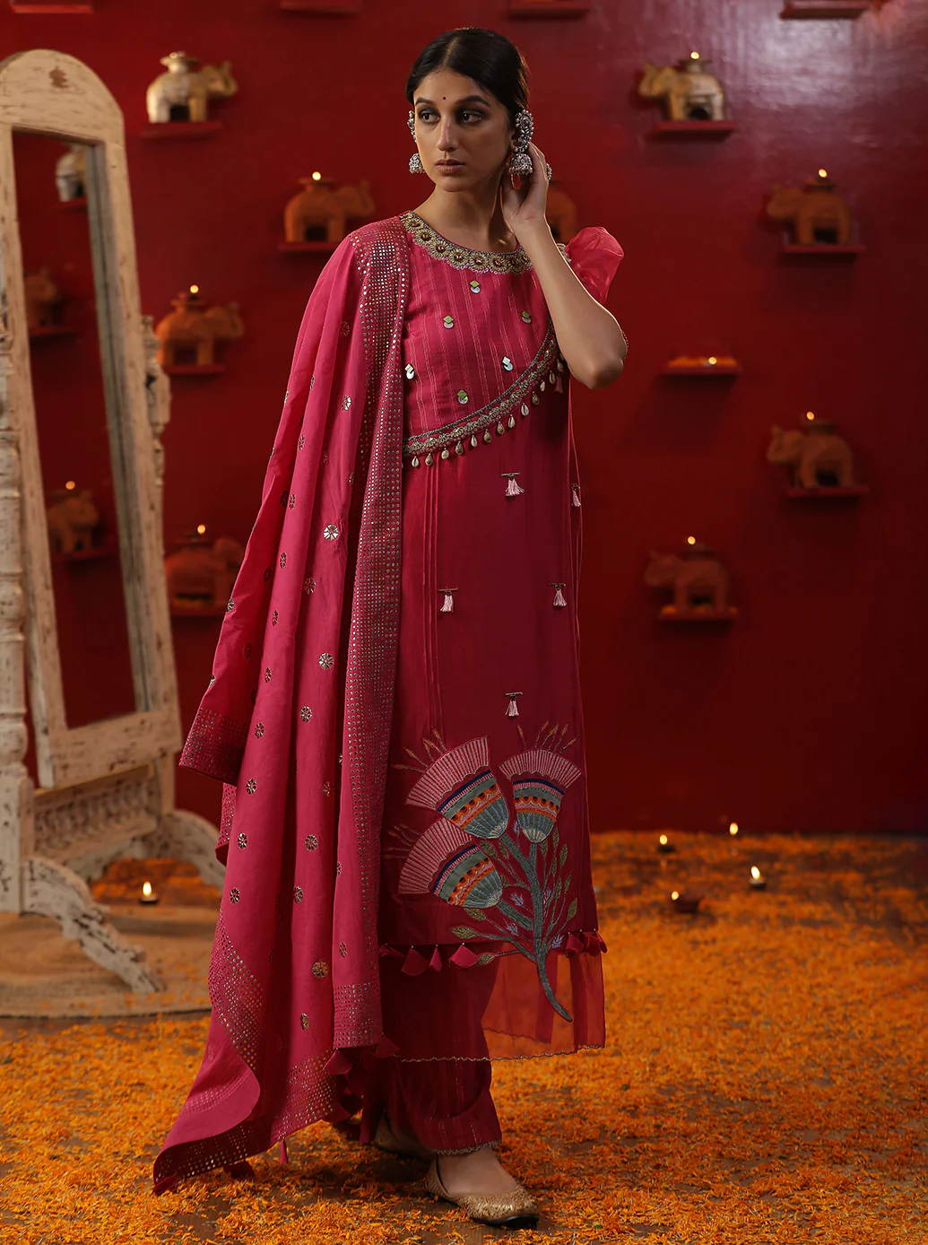 Pink bell handpainted suit set - Image 5