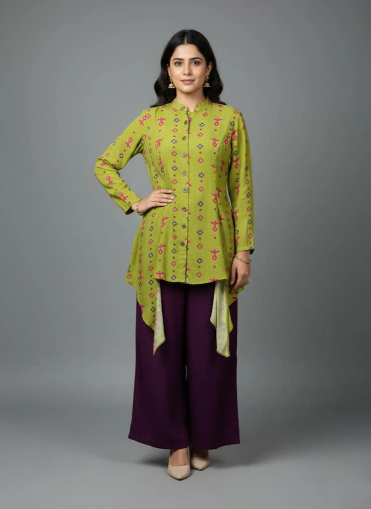 Plum and Lime green co-ord set