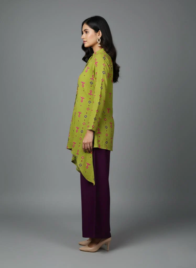 Plum and Lime green co-ord set - Image 2