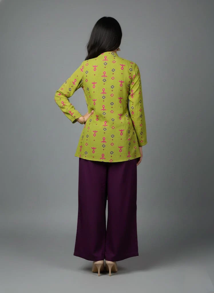 Plum and Lime green co-ord set - Image 3