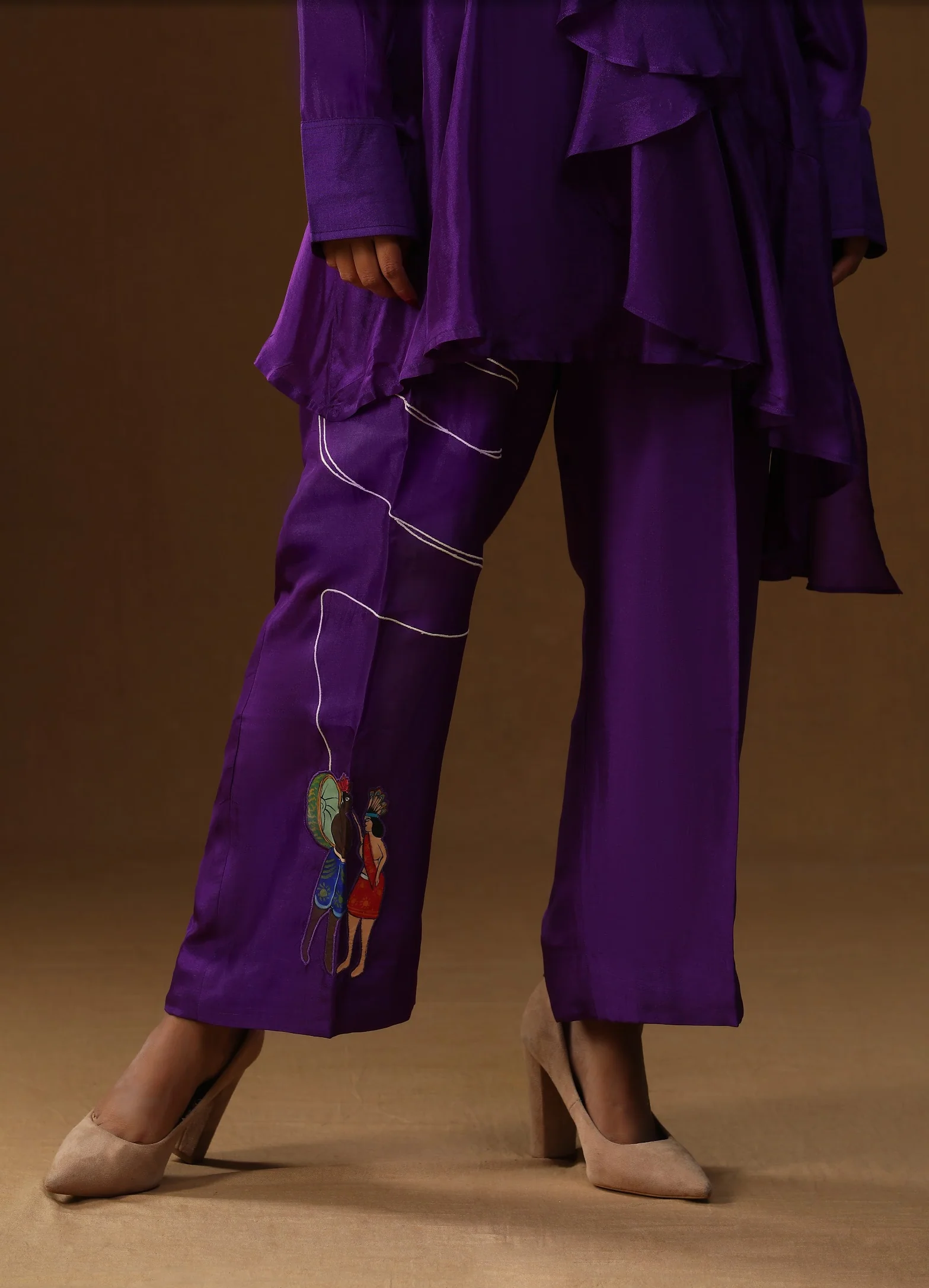 Purple handpainted coord set - Image 3