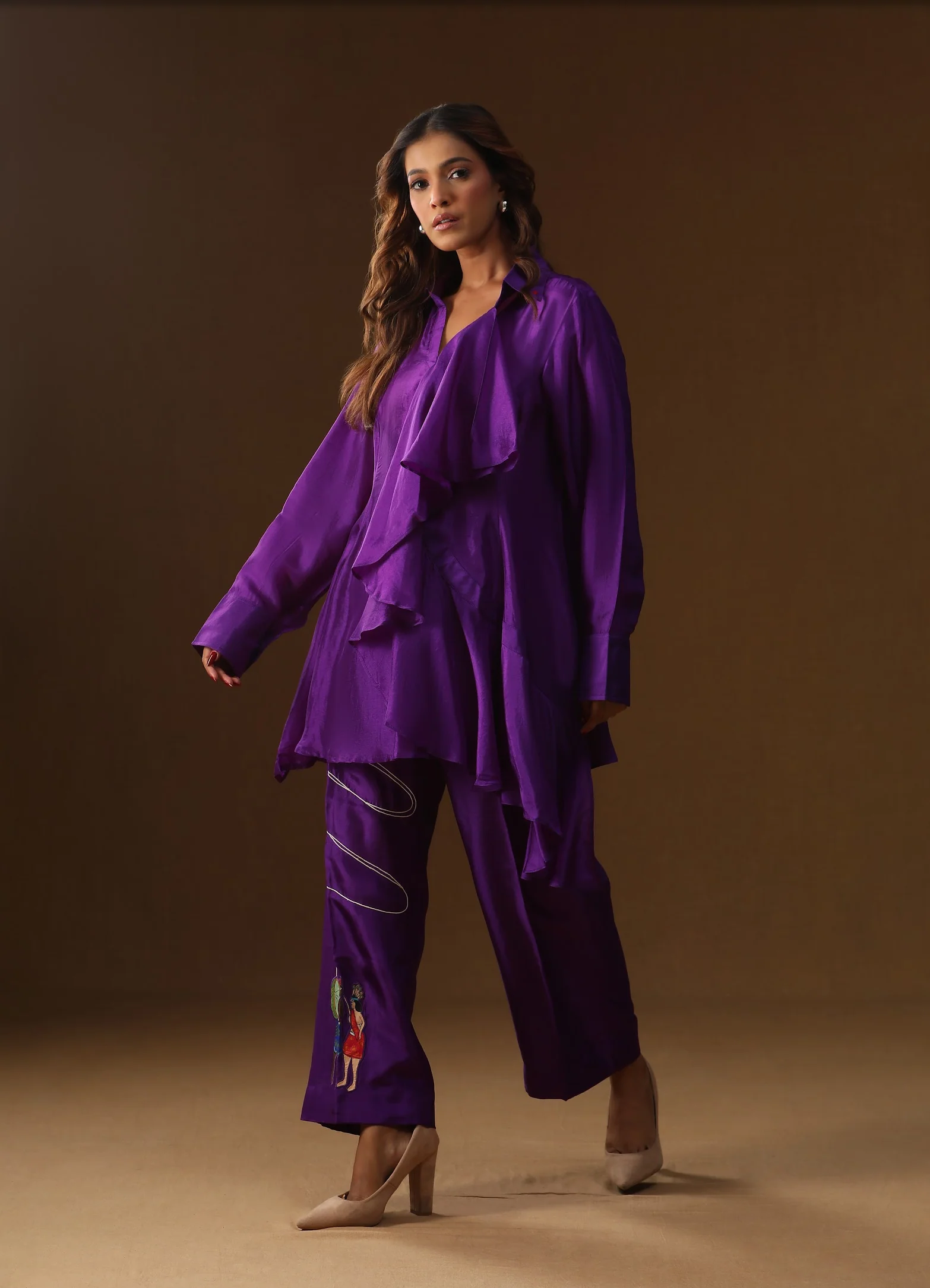 Purple handpainted coord set - Image 7