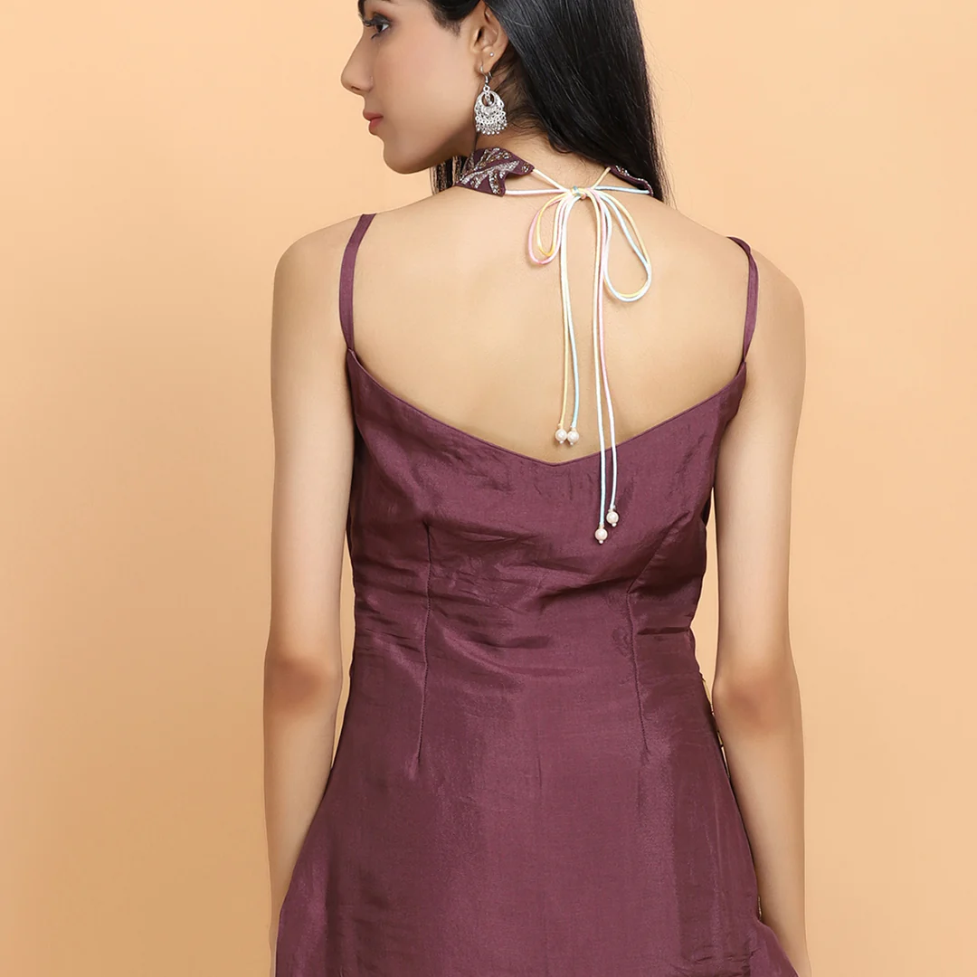 Purple Silk Garara Set - Image 5