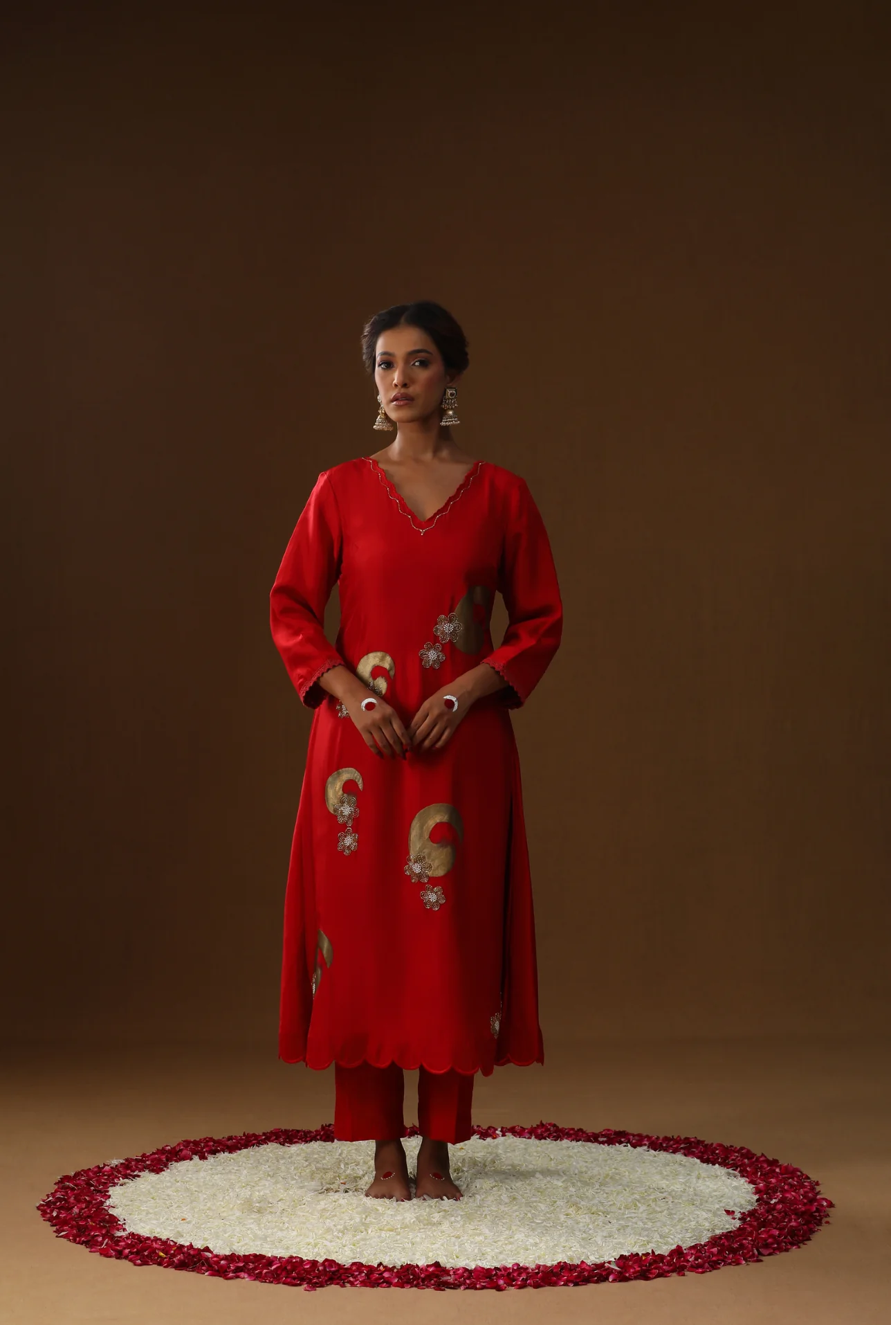 Rooh gulabi handpainted suit set - Image 3