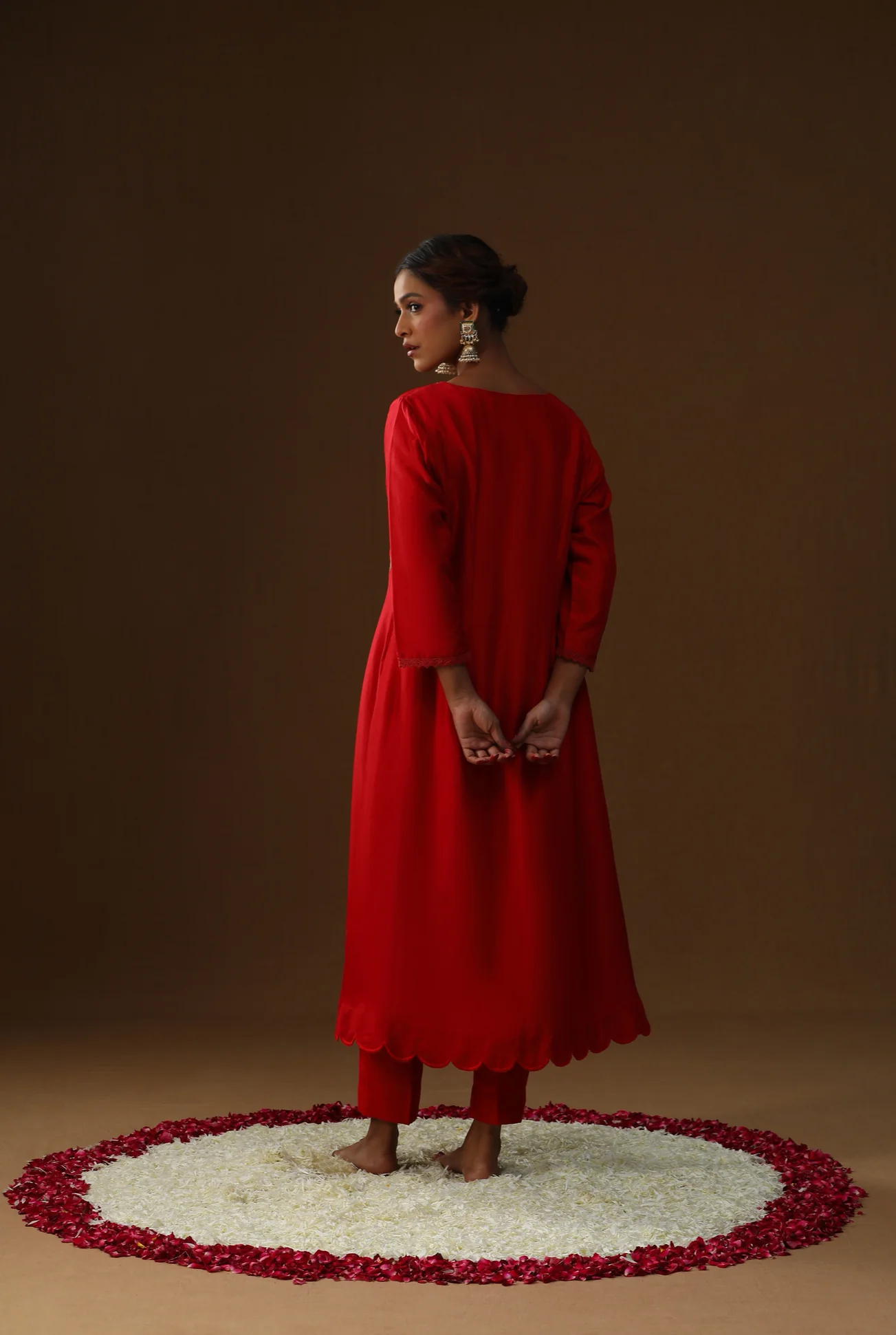 Rooh gulabi handpainted suit set - Image 4