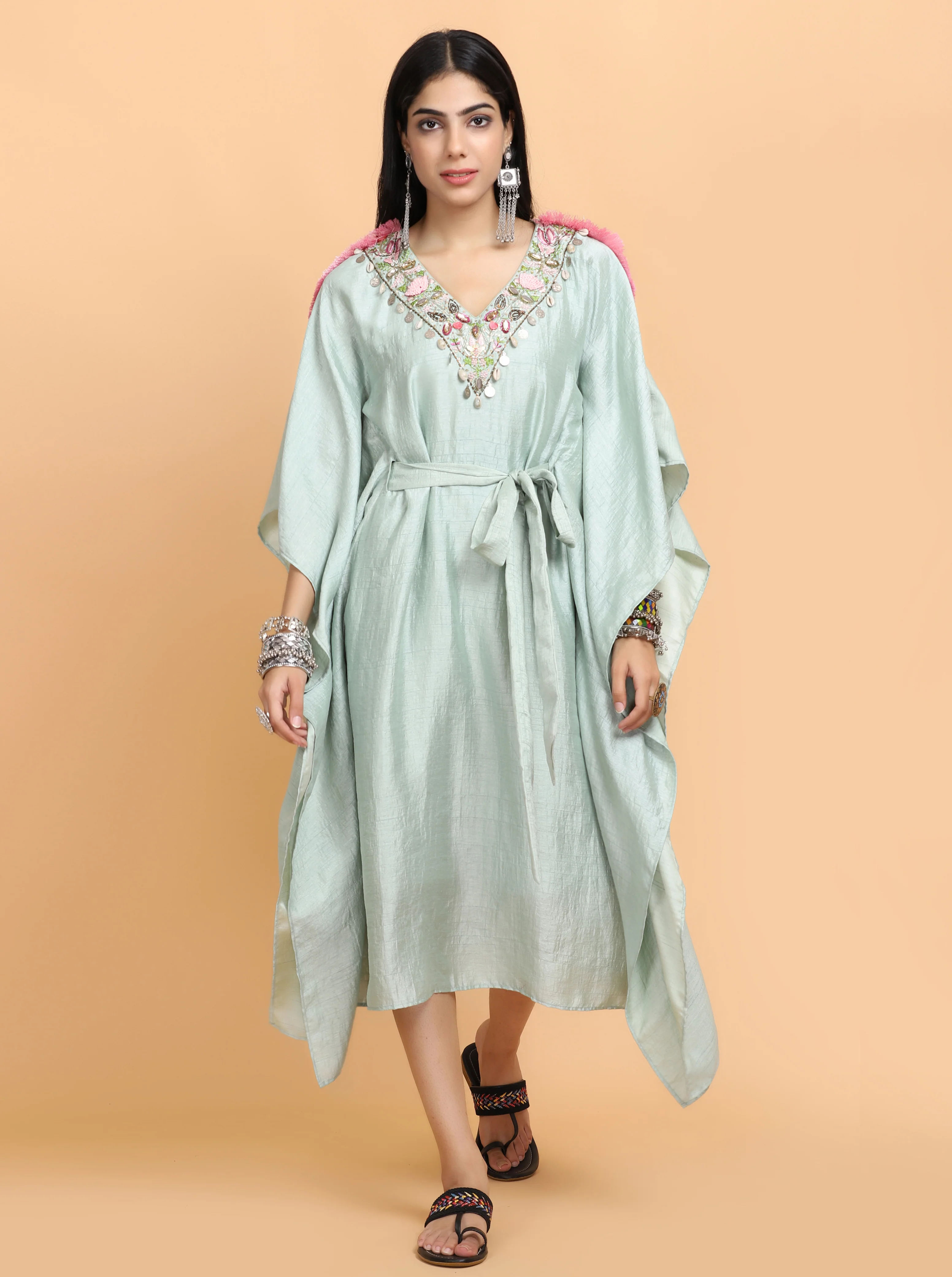 Sea Green Kaftan Set - Image 2