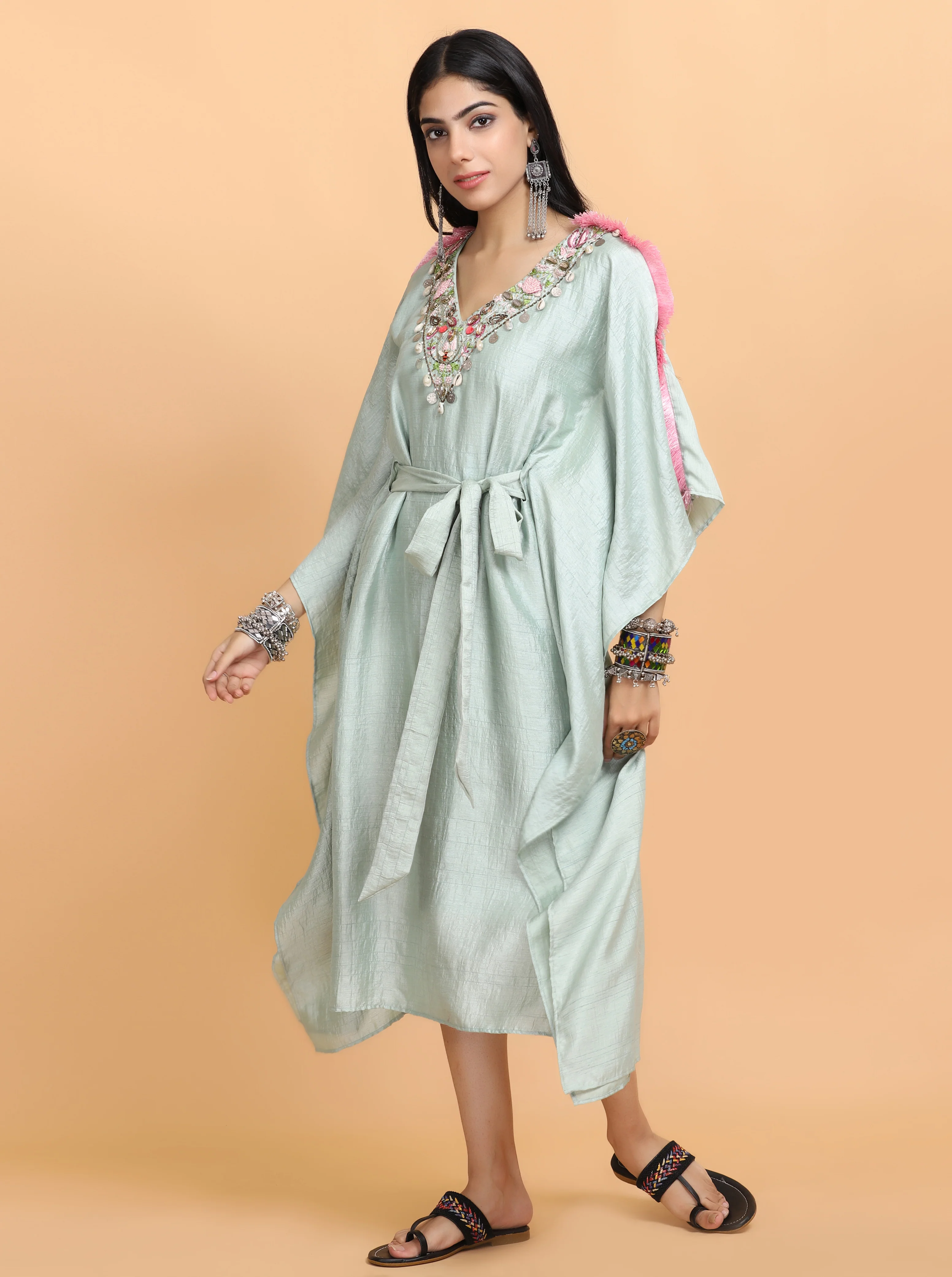 Sea Green Kaftan Set - Image 3