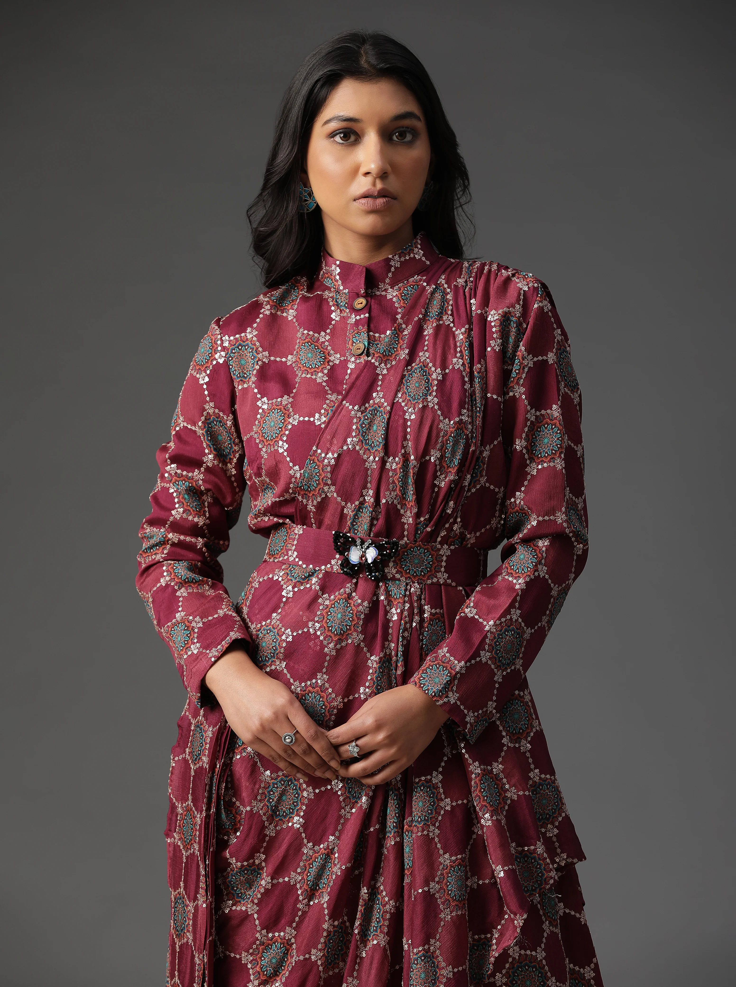 Signature Wine Cowl Drape - Image 4