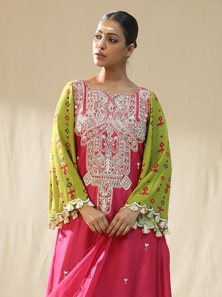Pink ombre handpainted suit set - Image 2