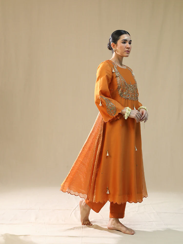 Orange ambi A line suit set - Image 3