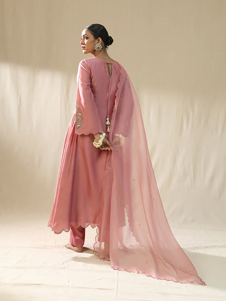 Dusty pink A line suit set - Image 4