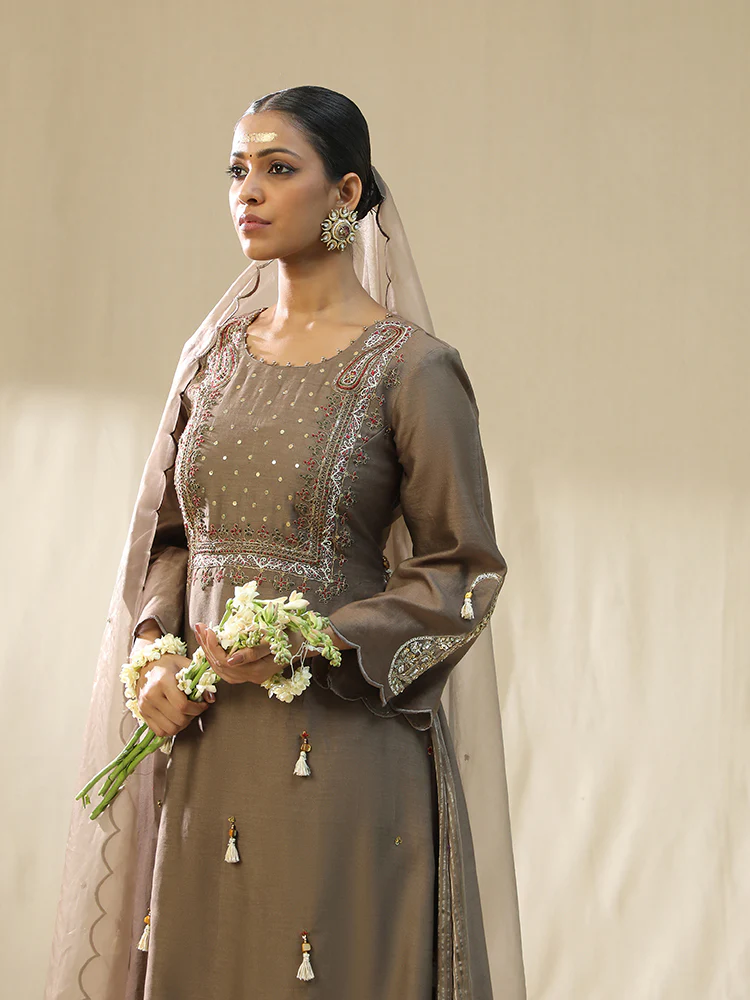 Mocha A line suit set